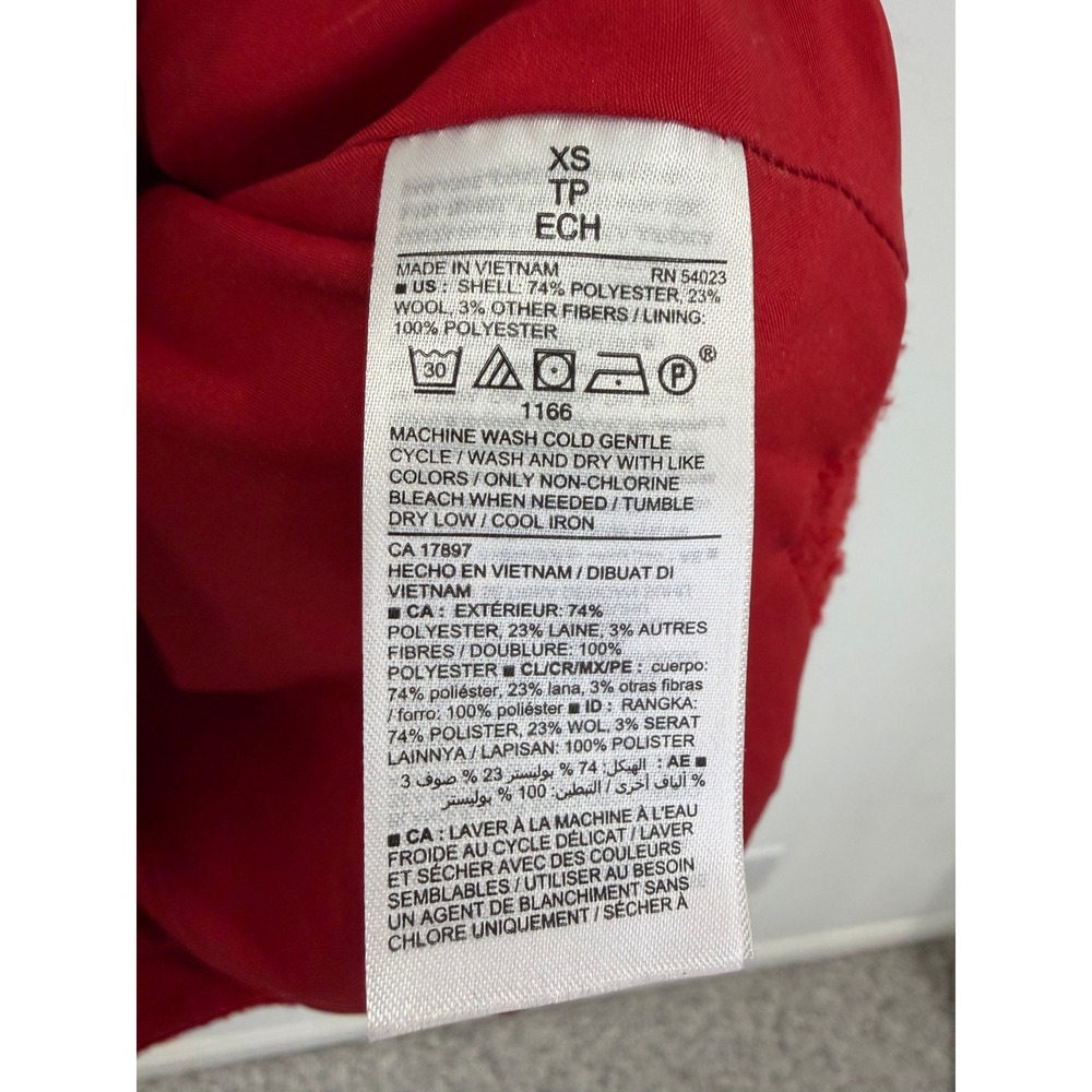 Old Navy Womens Red Wool Blend Textured Shacket Shirt Jacket XS - Picture 5 of 8